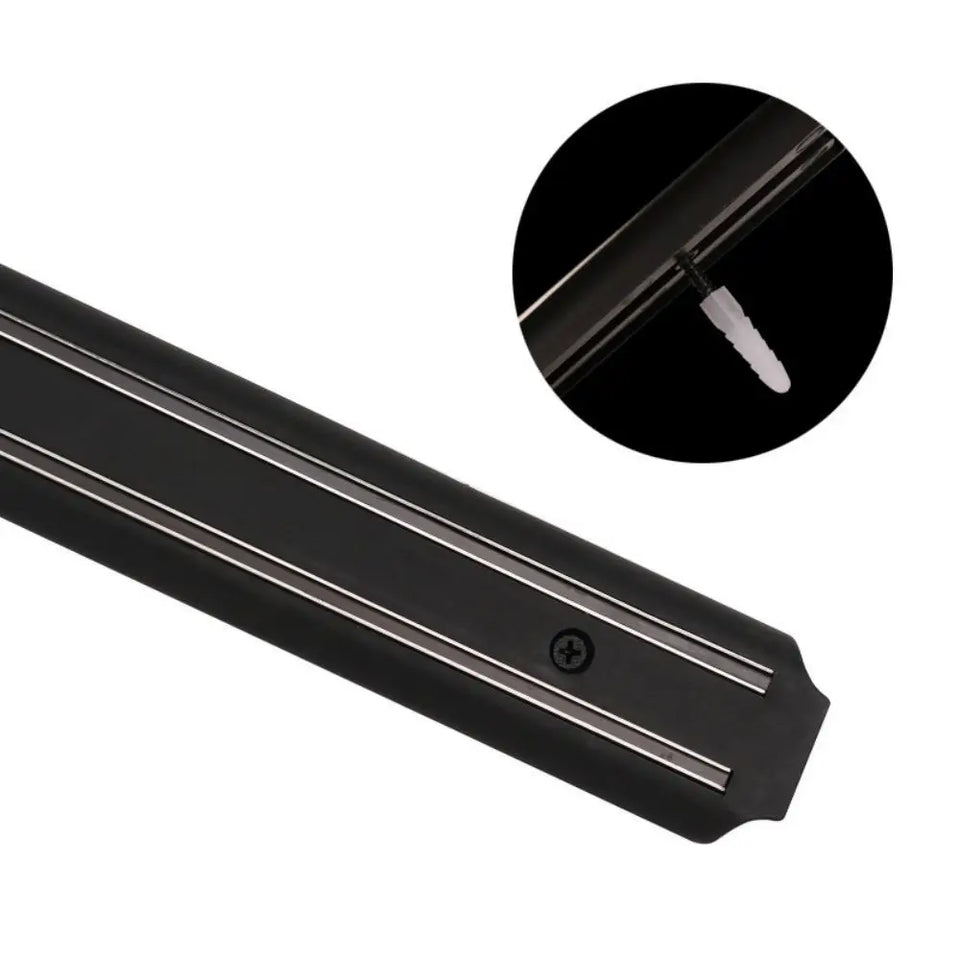 Kitchen Wall Mounted Magnetic Knife Holder Hardware Tools Absorbent Simple Multifunctional Shelf Plastic Stripe