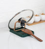 Kitchen Desktop Pot Lid Holder Foldable Multifunctional Pot Cover Rack Spatula Storage Rack Pot Lid Rest Kitchen Organizer