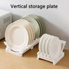 Dish Organizer Rack Upright Draining Cabinet Plate Organizer Plate Dish Drying Rack Kitchen Dishes Stand Vertical Storage Rack