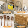 Kitchen Stainless Steel Sink Shelf Sponges Holders Adhesive Drain Drying Rack Wall Hooks Accessories Storage Organizer