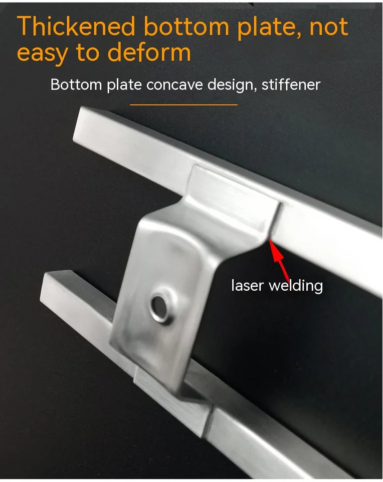 Magnetic Knife Holder for Wall Mount, Strips with Hooks, Stainless Steel, Kitchen Utensil