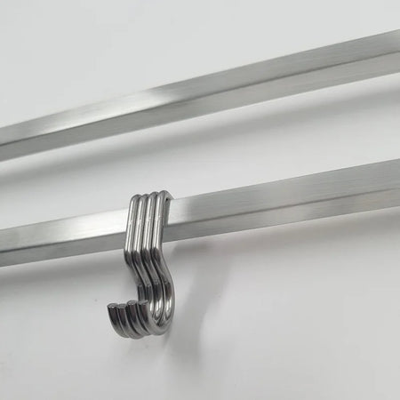 Magnetic Knife Holder for Wall Mount, Strips with Hooks, Stainless Steel, Kitchen Utensil
