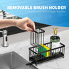 Kitchen Sink Sponge Holder with High Brush Rack, Essential Countertop Storage Organizer, Must-Have Kitchen Accessories