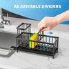Kitchen Sink Sponge Holder with High Brush Rack, Essential Countertop Storage Organizer, Must-Have Kitchen Accessories