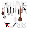Magnetic Knife Holder for Wall Mount, Strips with Hooks, Stainless Steel, Kitchen Utensil