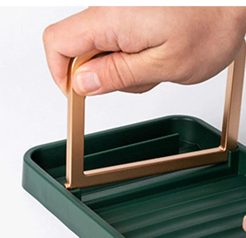 Kitchen Desktop Pot Lid Holder Foldable Multifunctional Pot Cover Rack Spatula Storage Rack Pot Lid Rest Kitchen Organizer