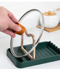 Kitchen Desktop Pot Lid Holder Foldable Multifunctional Pot Cover Rack Spatula Storage Rack Pot Lid Rest Kitchen Organizer