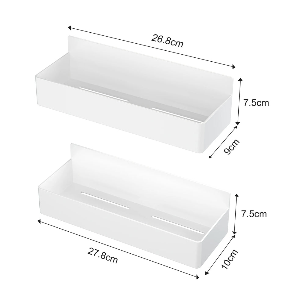 Strong Magnetic Shelves 2 Layers Black White Storage Rack Kitchen Plastic Spice Seasoning Organizer for Refrigerator Microwaves