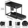 Under-Sink Pull-Out Storage Organizer: Slim Slide-Out Shelf for Kitchen Cabinets | Multi-Functional Space Saver Storage Rack