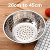 Stainless steel big basin 26-45cm filter water wash fruit vegetable wash basket drain rice Mesh Sifter Colander Strainer Sieve