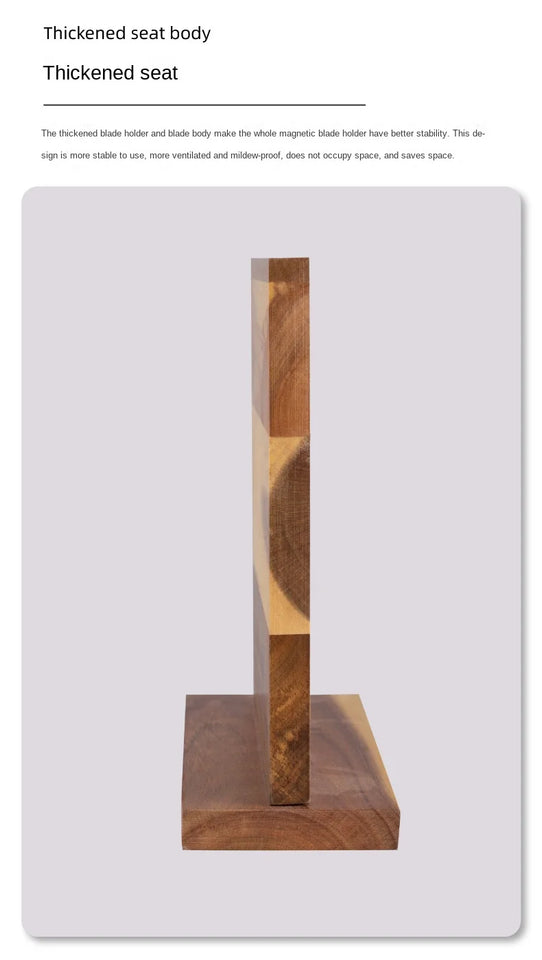 Acacia double-sided magnetic kitchen knife holder multi-functional knife storage rack magnetic knife holder