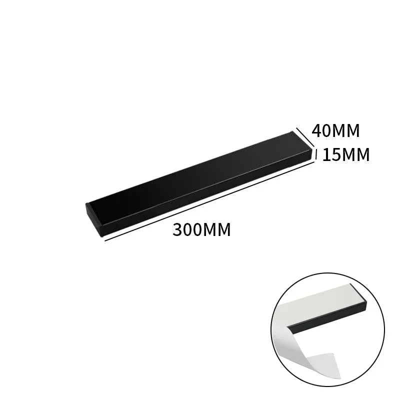 Black Power Magnetic Knife Holder 304 Stainless Steel Wall Mount Kitchen Magnet Magnetic Knife Holder Bar Rack Knives Organizer