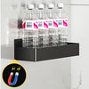 Strong Magnetic Shelves 2 Layers Black White Storage Rack Kitchen Plastic Spice Seasoning Organizer for Refrigerator Microwaves