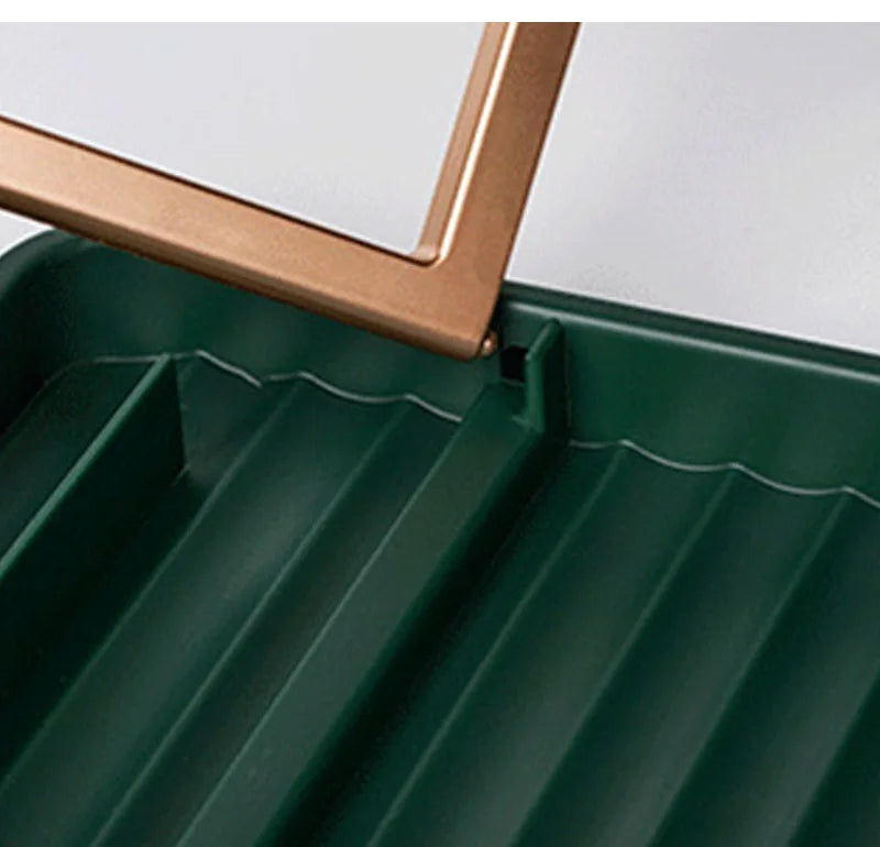 Kitchen Desktop Pot Lid Holder Foldable Multifunctional Pot Cover Rack Spatula Storage Rack Pot Lid Rest Kitchen Organizer