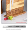 Acacia double-sided magnetic kitchen knife holder multi-functional knife storage rack magnetic knife holder