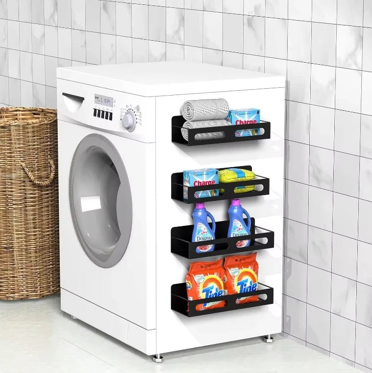 Magnetic Spice Rack Organizer for Refrigerator Hanging Spice Rack Wall Mount Metal Seasoning Organizer Rack