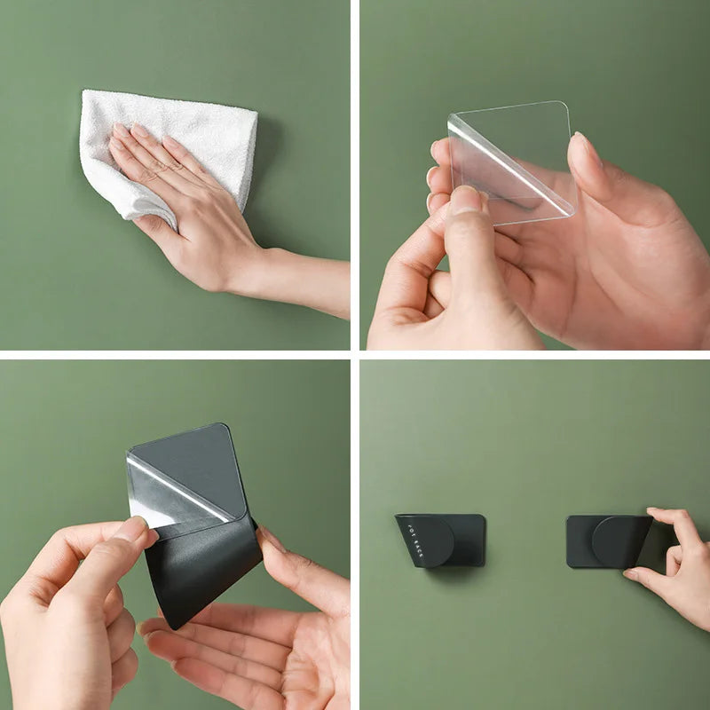 6/12 PCS Pot Lid Holder Self Adhesive Punch Free Holder for Pan Pot Cover Rack Plastic Kitchen Storage Rack Kitchen Organizer