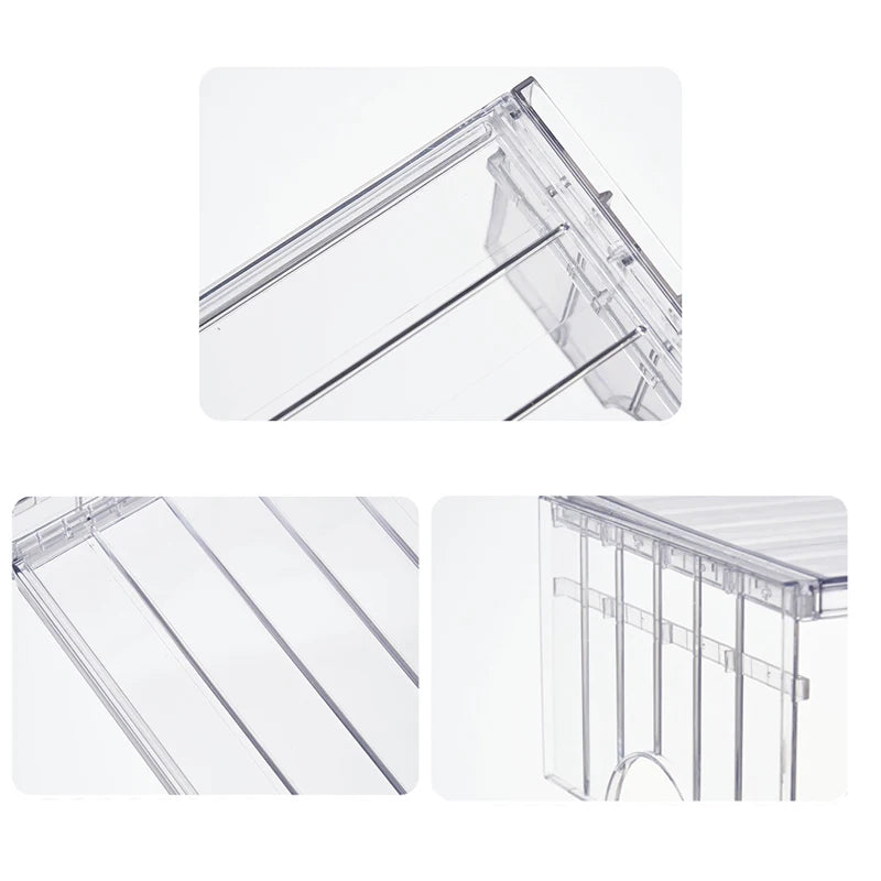 Adjustable Refrigerator Shelf Detachable Plastic Fridge Layered Separator Shelf Transparent Desktop Rack Space Save Organizer