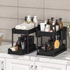 Under-Sink Pull-Out Storage Organizer: Slim Slide-Out Shelf for Kitchen Cabinets | Multi-Functional Space Saver Storage Rack