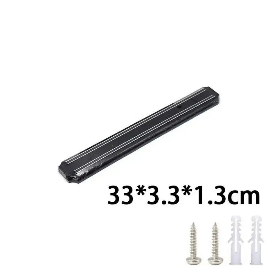 Kitchen Wall Mounted Magnetic Knife Holder Hardware Tools Absorbent Simple Multifunctional Shelf Plastic Stripe