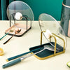 Stainless Steel Pot Lid Holder Rack Stand Multifunctional Pot Lid Storage with Drip Tray Pot Cover Rest Stand Pot Lid Holder