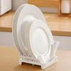 Dish Organizer Rack Upright Draining Cabinet Plate Organizer Plate Dish Drying Rack Kitchen Dishes Stand Vertical Storage Rack