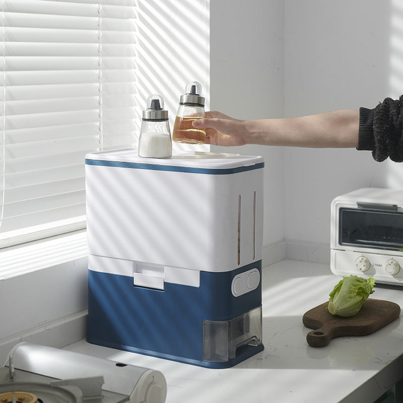 Household Rice Barrels Metering Storage Bins Insect Proof And Moisture Proof